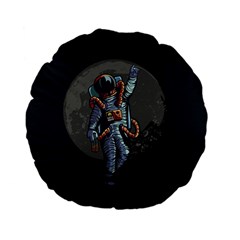 Illustration-drunk-astronaut Standard 15  Premium Flano Round Cushions