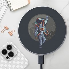 Illustration-drunk-astronaut Wireless Fast Charger(white) by Salman4z