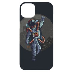 Illustration-drunk-astronaut Iphone 14 Plus Black Uv Print Case by Salman4z