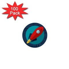 Rocket-with-science-related-icons-image 1  Mini Buttons (100 Pack)  by Salman4z