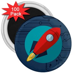 Rocket-with-science-related-icons-image 3  Magnets (100 Pack) by Salman4z