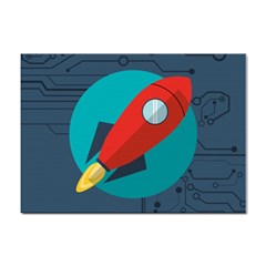 Rocket-with-science-related-icons-image Sticker A4 (10 Pack) by Salman4z