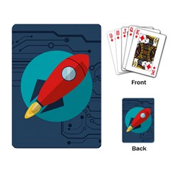 Rocket-with-science-related-icons-image Playing Cards Single Design (rectangle)