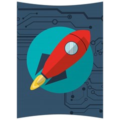 Rocket-with-science-related-icons-image Back Support Cushion by Salman4z