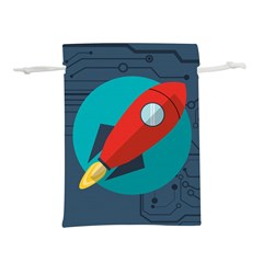 Rocket-with-science-related-icons-image Lightweight Drawstring Pouch (m) by Salman4z