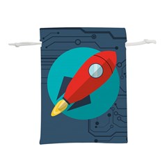 Rocket-with-science-related-icons-image Lightweight Drawstring Pouch (l) by Salman4z