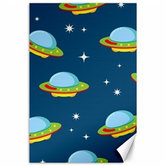 Seamless-pattern-ufo-with-star-space-galaxy-background Canvas 24  X 36  by Salman4z