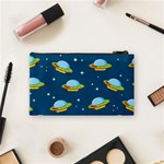 Seamless-pattern-ufo-with-star-space-galaxy-background Cosmetic Bag (Small) Back