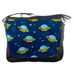 Seamless-pattern-ufo-with-star-space-galaxy-background Messenger Bag by Salman4z