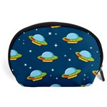 Seamless-pattern-ufo-with-star-space-galaxy-background Accessory Pouch (Large) Front