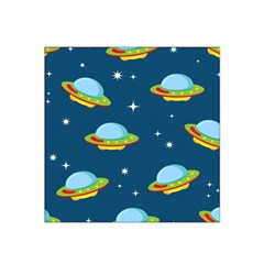 Seamless-pattern-ufo-with-star-space-galaxy-background Satin Bandana Scarf 22  x 22 