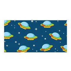 Seamless-pattern-ufo-with-star-space-galaxy-background Satin Wrap 35  x 70 