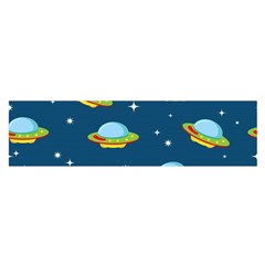 Seamless-pattern-ufo-with-star-space-galaxy-background Oblong Satin Scarf (16  x 60 )