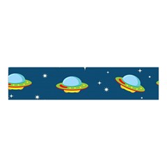 Seamless-pattern-ufo-with-star-space-galaxy-background Velvet Scrunchie