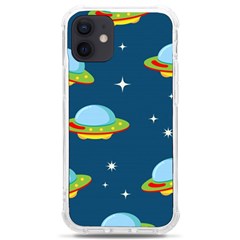 Seamless-pattern-ufo-with-star-space-galaxy-background iPhone 12 mini TPU UV Print Case	