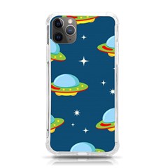 Seamless-pattern-ufo-with-star-space-galaxy-background iPhone 11 Pro Max 6.5 Inch TPU UV Print Case