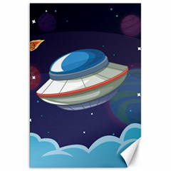 Ufo-alien-spaceship-galaxy Canvas 20  X 30  by Salman4z