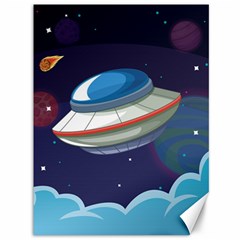 Ufo-alien-spaceship-galaxy Canvas 36  X 48  by Salman4z