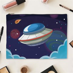 Ufo-alien-spaceship-galaxy Cosmetic Bag (xl) by Salman4z