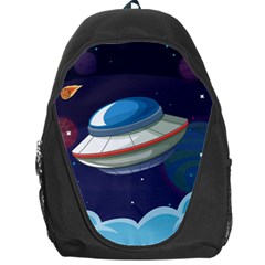 Ufo-alien-spaceship-galaxy Backpack Bag by Salman4z