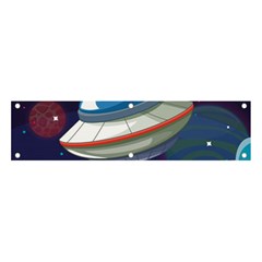 Ufo-alien-spaceship-galaxy Banner And Sign 4  X 1  by Salman4z