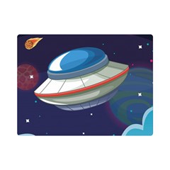 Ufo-alien-spaceship-galaxy Premium Plush Fleece Blanket (mini)