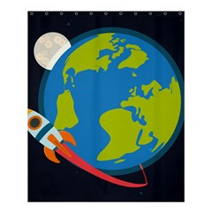 Spaceship-design Shower Curtain 60  X 72  (medium)  by Salman4z