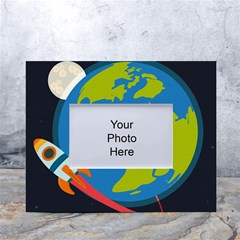 Spaceship-design White Tabletop Photo Frame 4 x6 