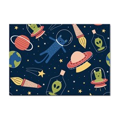 Seamless-pattern-with-funny-aliens-cat-galaxy Sticker A4 (10 Pack) by Salman4z