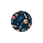 Seamless-pattern-with-funny-aliens-cat-galaxy Golf Ball Marker (4 pack) Front