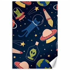 Seamless-pattern-with-funny-aliens-cat-galaxy Canvas 24  X 36  by Salman4z