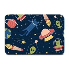 Seamless-pattern-with-funny-aliens-cat-galaxy Plate Mats by Salman4z