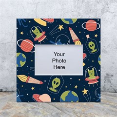 Seamless-pattern-with-funny-aliens-cat-galaxy White Box Photo Frame 4  X 6  by Salman4z