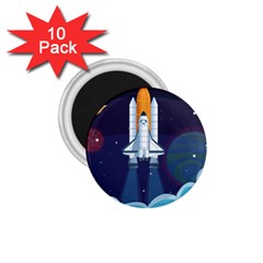 Spaceship-milkyway-galaxy 1 75  Magnets (10 Pack)  by Salman4z