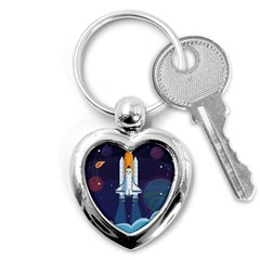 Spaceship-milkyway-galaxy Key Chain (heart) by Salman4z