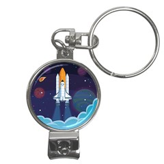 Spaceship-milkyway-galaxy Nail Clippers Key Chain by Salman4z