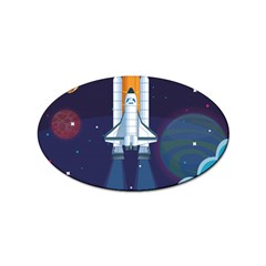 Spaceship-milkyway-galaxy Sticker Oval (100 Pack) by Salman4z