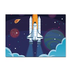 Spaceship-milkyway-galaxy Sticker A4 (10 Pack) by Salman4z