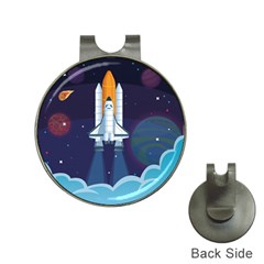 Spaceship-milkyway-galaxy Hat Clips With Golf Markers by Salman4z