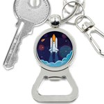 Spaceship-milkyway-galaxy Bottle Opener Key Chain Front