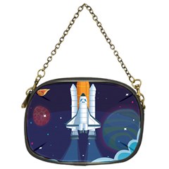 Spaceship-milkyway-galaxy Chain Purse (one Side) by Salman4z