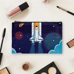 Spaceship-milkyway-galaxy Cosmetic Bag (medium) by Salman4z