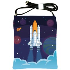 Spaceship-milkyway-galaxy Shoulder Sling Bag by Salman4z