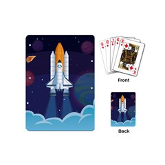 Spaceship-milkyway-galaxy Playing Cards Single Design (mini) by Salman4z