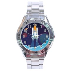 Spaceship-milkyway-galaxy Stainless Steel Analogue Watch by Salman4z