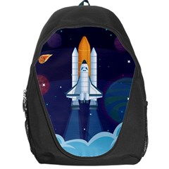 Spaceship-milkyway-galaxy Backpack Bag by Salman4z