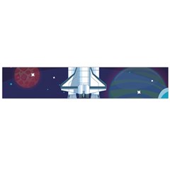 Spaceship-milkyway-galaxy Large Premium Plush Fleece Scarf  by Salman4z