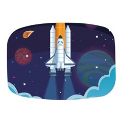 Spaceship-milkyway-galaxy Mini Square Pill Box by Salman4z