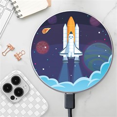 Spaceship-milkyway-galaxy Wireless Fast Charger(white) by Salman4z