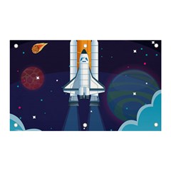 Spaceship-milkyway-galaxy Banner And Sign 5  X 3  by Salman4z